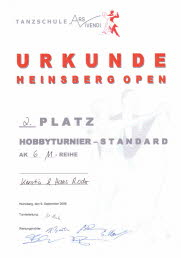 Urkunde HS-Open 2006